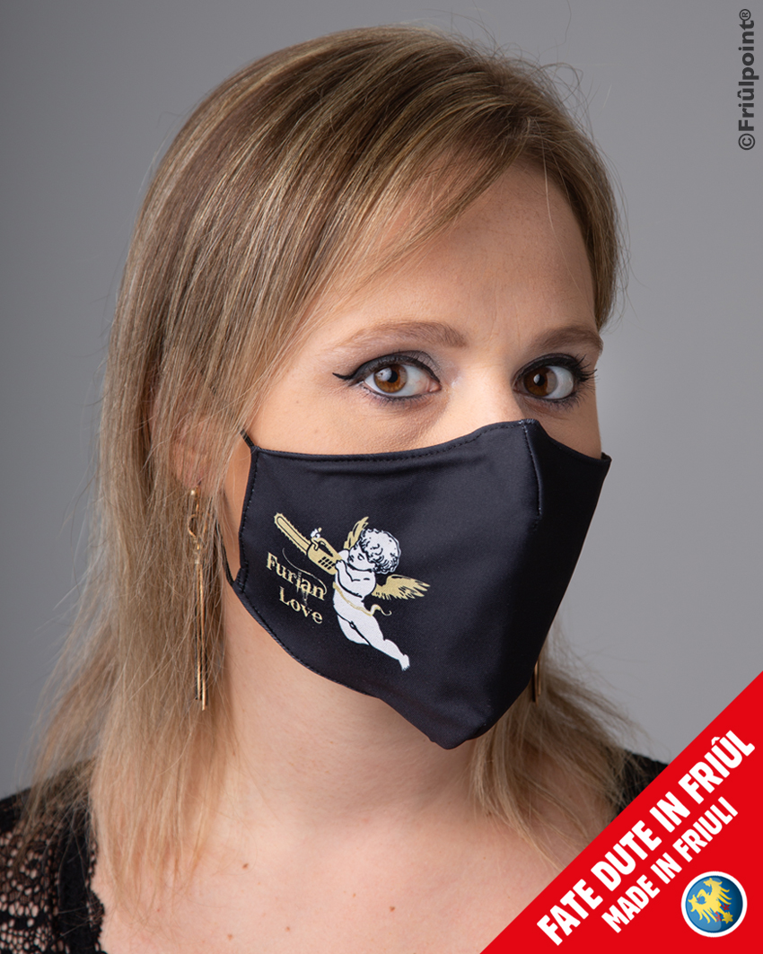 FURL80-Nero-FURLAN-LOVE-AMORE-CUPIDO-MASCHERINA-PROTETTIVA-V1
